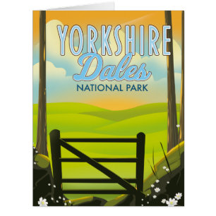 Yorkshire dales vintage travel poster