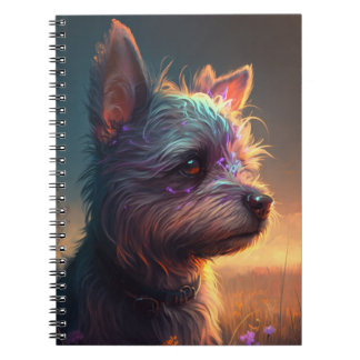Yorkshire Dog Animal Portrait Painting Pet  Notebook