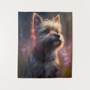 Yorkshire Dog Animal Portrait Painting Pet Tapestry