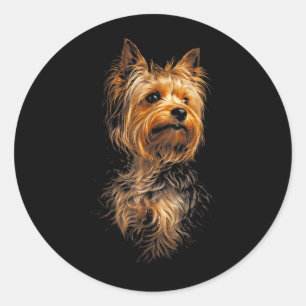Yorkshire Dog Gift Lover for Men Women Dog Mum Dad Classic Round Sticker