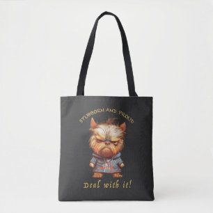 Yorkshire Dog Stubborn Deal With It Cute Adorable Tote Bag