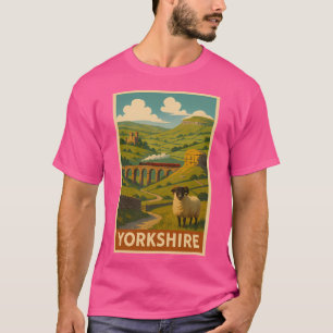 Yorkshire England Retro Poster T-Shirt