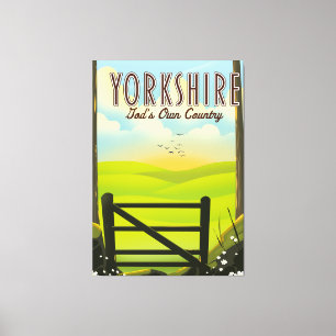 Yorkshire "God's own Country" vintage travel poste Canvas Print