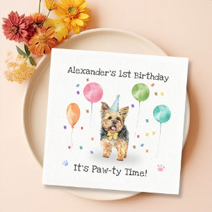Yorkshire Lets  Dog Birthday Party Napkin