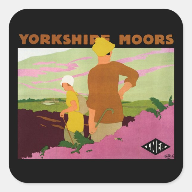 Yorkshire Moors Square Sticker (Front)