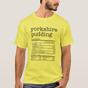 Yorkshire Pudding Nutrition Facts Thanksgiving Chr T-Shirt