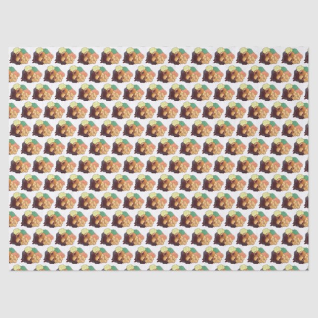 Yorkshire Pudding Sunday Roast UK British Food Tissue Paper (Front)