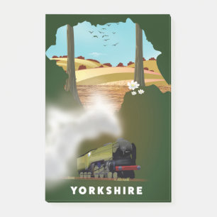 Yorkshire Railway map travel print Post-it Notes