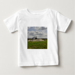 Yorkshire sheep and a digger. baby T-Shirt