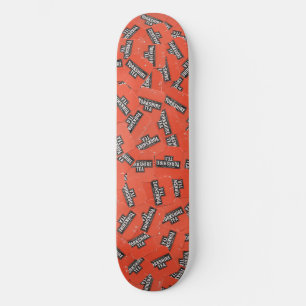Yorkshire Tea. Red Tea Bag Tag Montage Pattern Skateboard