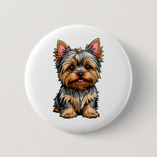 Yorkshire Terrier 6 Cm Round Badge