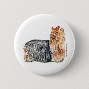 Yorkshire Terrier 6 Cm Round Badge