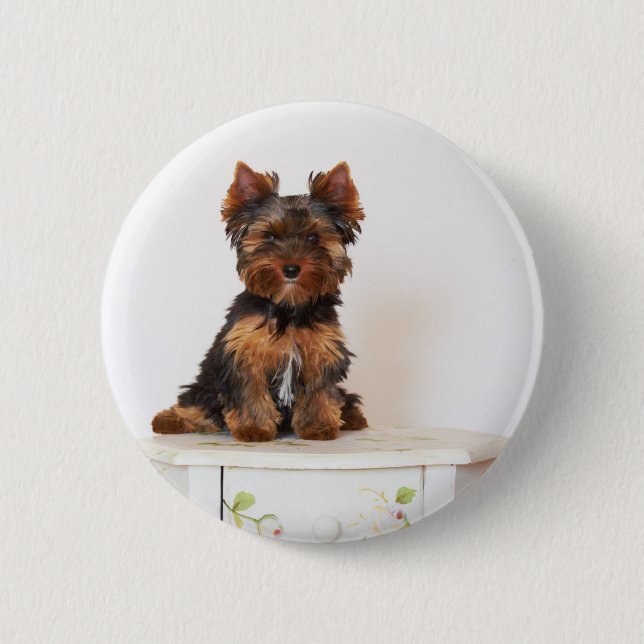 Yorkshire Terrier 6 Cm Round Badge (Front)