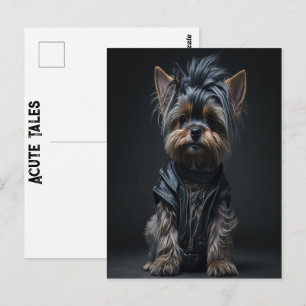 Yorkshire Terrier Acute Tales Yorkie Rock Fatigues Postcard