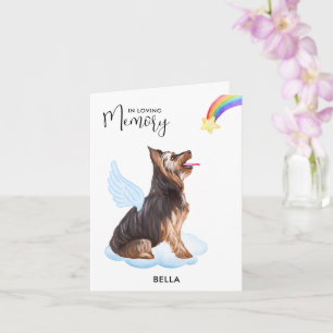 Yorkshire Terrier Angel Dog Pet Loss Sympathy  Card