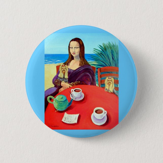 Yorkshire Terrier Button pin (Front)