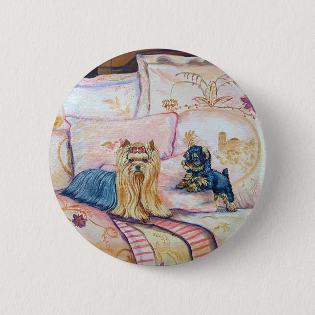 Yorkshire Terrier Button Pin (Front)