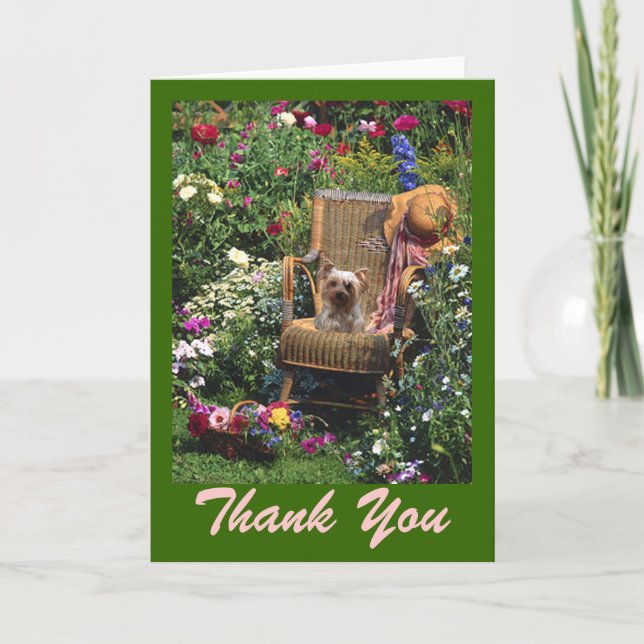 Yorkshire Terrier Card Thank You (Front)