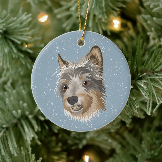 Yorkshire Terrier  Ceramic Tree Decoration (Tree)