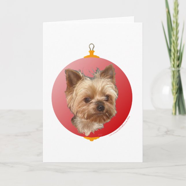 Yorkshire Terrier Christmas Holiday Card (Front)