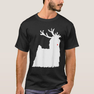 Yorkshire Terrier Christmas Nosed Reindeer  T-Shirt
