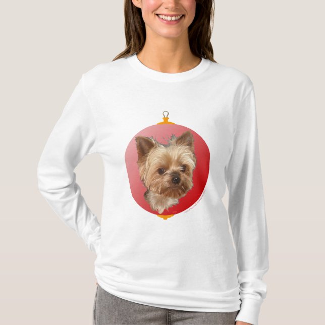 Yorkshire Terrier Christmas T-Shirt (Front)