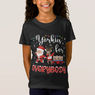 Yorkshire Terrier Christmas Yorkies For Everybody  T-Shirt