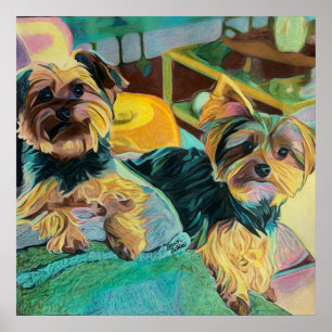 Yorkshire Terrier Custom Art Poster