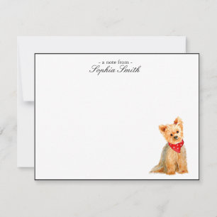 Yorkshire terrier Custom Flat Thank You Notes