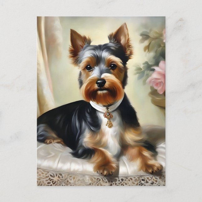 Yorkshire Terrier Cute Dog Postcard (Front)
