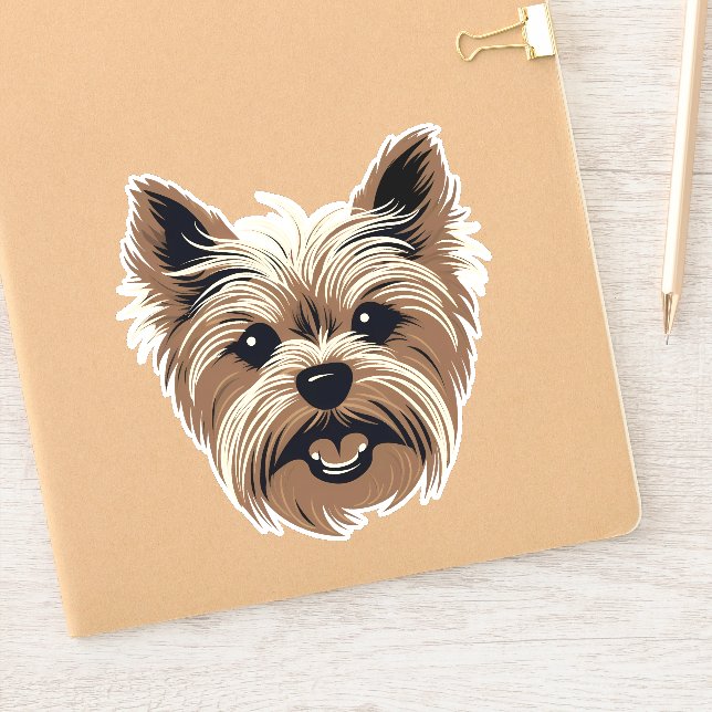 Yorkshire Terrier Cute Dog Yorkie Face Contour (Notebook)