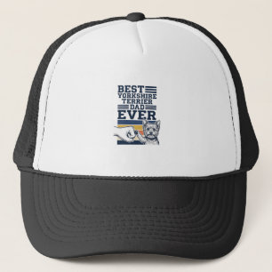 Yorkshire Terrier Dad Fist Bump Vintage Vector Des Trucker Hat