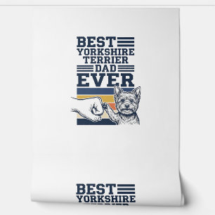 Yorkshire Terrier Dad Fist Bump Vintage Vector Des Wallpaper