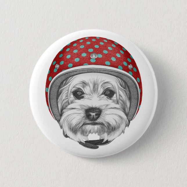 Yorkshire Terrier Daredevil 6 Cm Round Badge (Front)