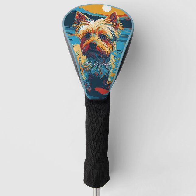 Yorkshire Terrier Dog 002 - Bruno Pokopen Golf Head Cover (Front)