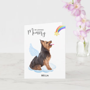 Yorkshire Terrier Dog Angel Pet Loss Sympathy Card