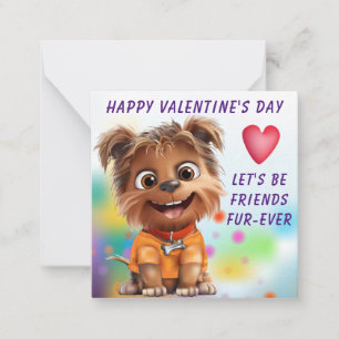 Yorkshire Terrier Dog Classroom Valentine Card