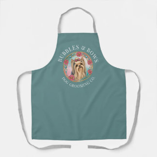 Yorkshire Terrier Dog Grooming Apron | Deluxe Teal