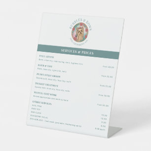Yorkshire Terrier Dog Grooming Salon Price Sign