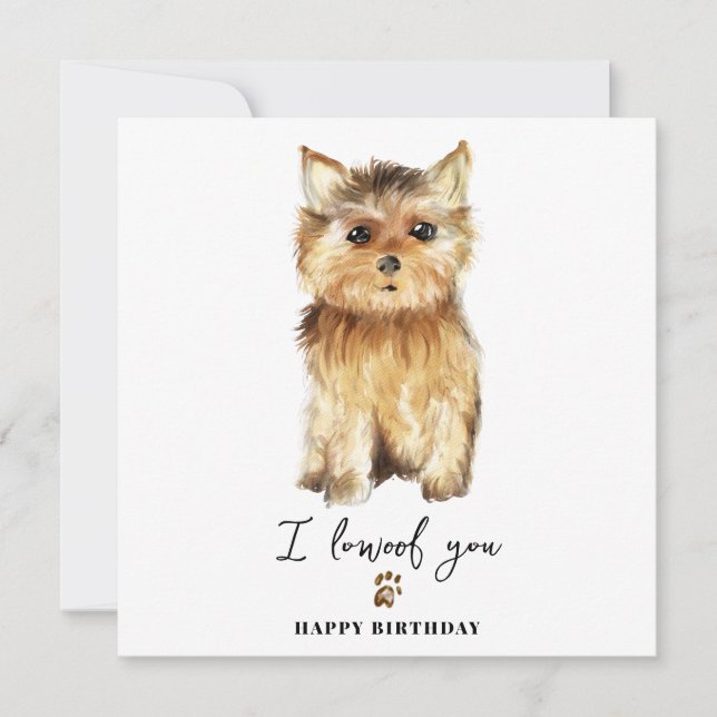 Yorkshire Terrier Dog Mum Puppy Pets Birthday Card (Front)