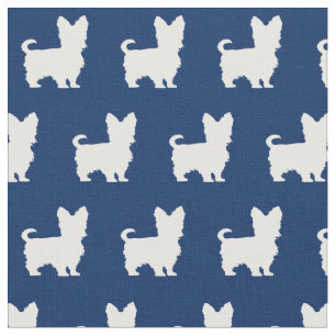 Yorkshire Terrier Dog Pet Yorkie Navy Blue Fabric