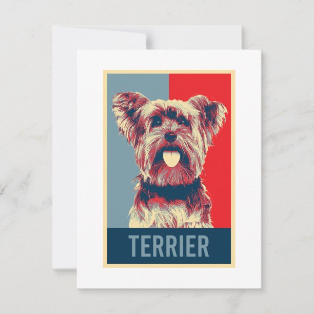 Yorkshire Terrier Dog Portrait Pop Art (Front)