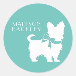 Yorkshire Terrier Dog Puppy Yorkie Classic Round Sticker