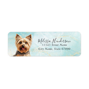 Yorkshire Terrier Dog Return Address Label
