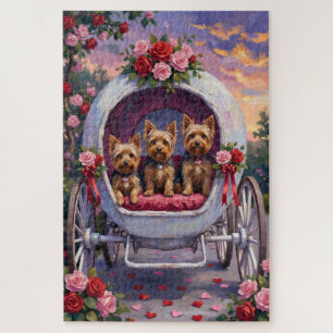 Yorkshire Terrier Dog Valentine's Day Jigsaw Puzzle