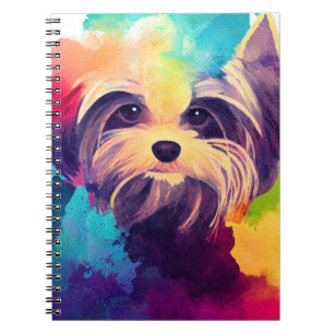 Yorkshire Terrier Dog Wild Nature Animal Colors Ar Notebook
