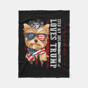 Yorkshire Terrier Dog Yorkie Even My Dog Loves Tru Fleece Blanket