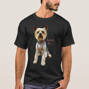 Yorkshire Terrier  Dog Yorkie Mom Dad Love Terrier T-Shirt