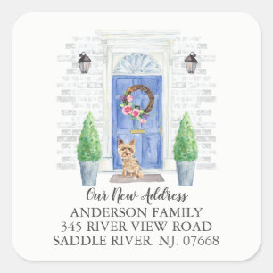 Yorkshire Terrier Door New Address Label