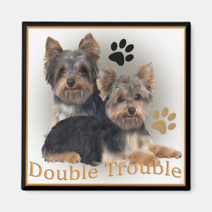 Yorkshire Terrier Double Trouble Gifts Magnet